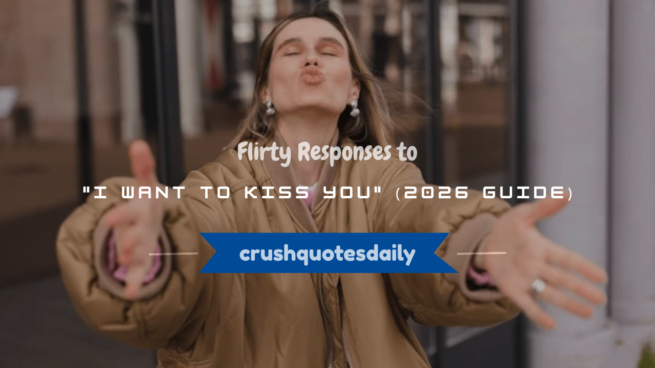 flirty response to i want to kiss you