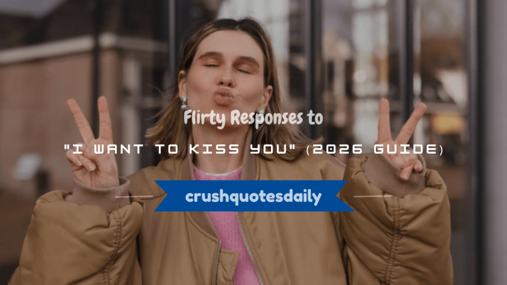 flirty response to i want to kiss you