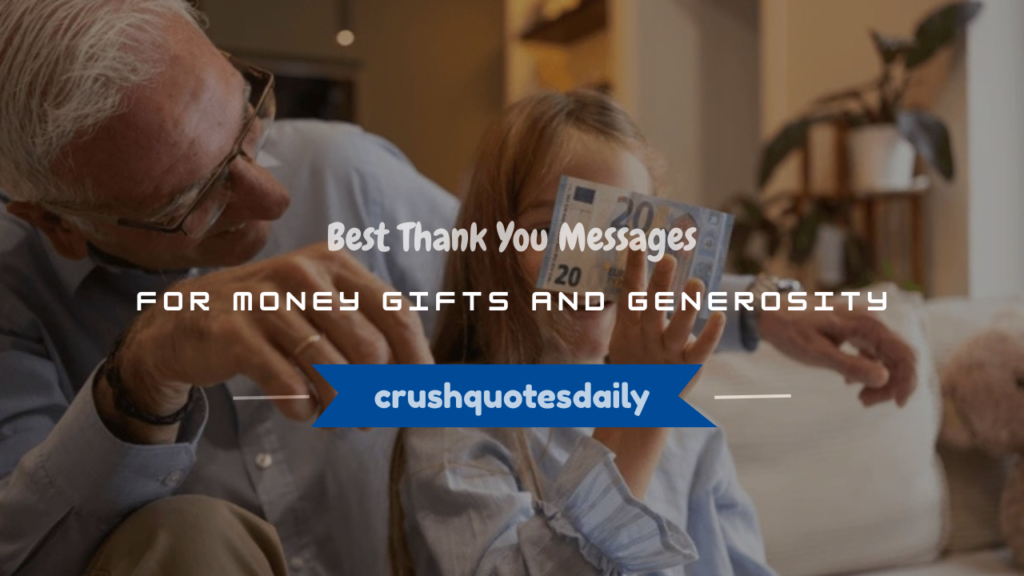 thank you message for money gift