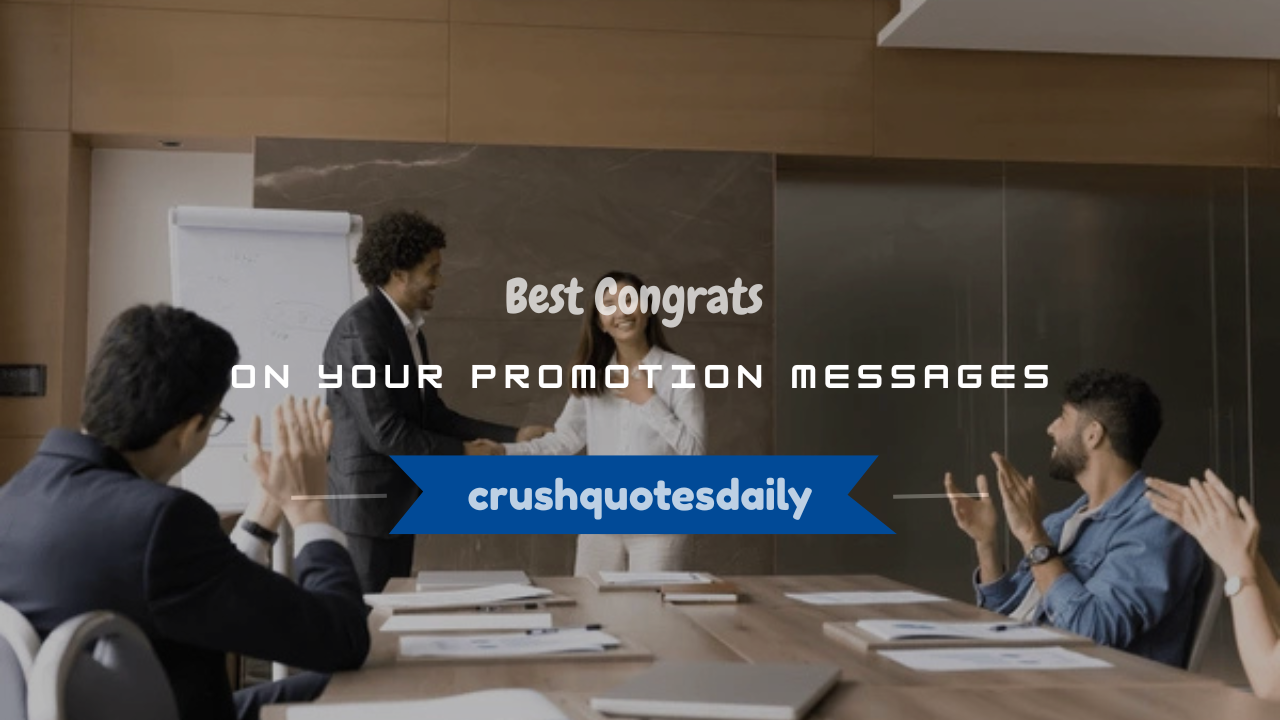 congrats on your promotion