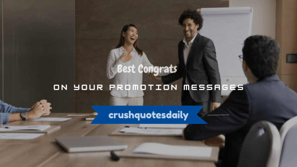 congrats on your promotion
