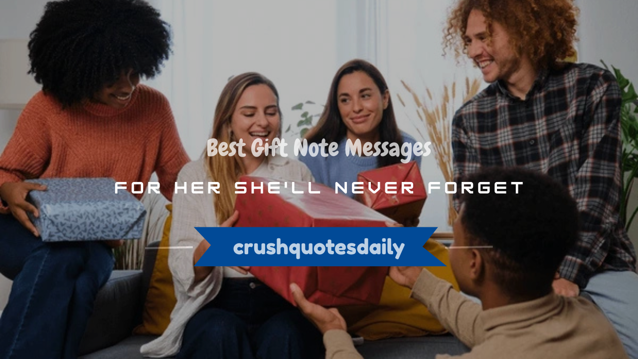 gift note messages for her