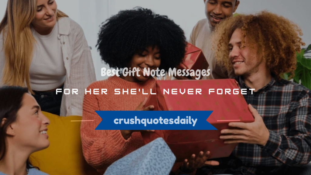 gift note messages for her