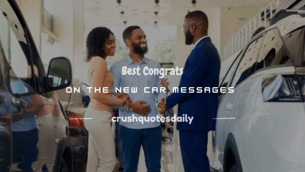 congrats on the new car